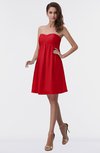 ColsBM Aviana Red Elegant A-line Sleeveless Chiffon Pleated Party Dresses