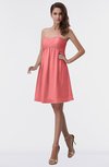 ColsBM Aviana Shell Pink Elegant A-line Sleeveless Chiffon Pleated Party Dresses