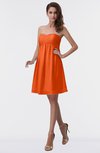 ColsBM Aviana Tangerine Elegant A-line Sleeveless Chiffon Pleated Party Dresses