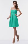 ColsBM Aviana Viridian Green Elegant A-line Sleeveless Chiffon Pleated Party Dresses