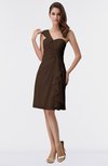 ColsBM Harmony Copper Cute Sheath One Shoulder Sleeveless Knee Length Little Black Dresses
