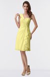 ColsBM Harmony Daffodil Cute Sheath One Shoulder Sleeveless Knee Length Little Black Dresses