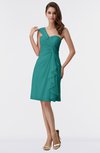 ColsBM Harmony Emerald Green Cute Sheath One Shoulder Sleeveless Knee Length Little Black Dresses