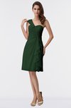 ColsBM Harmony Hunter Green Cute Sheath One Shoulder Sleeveless Knee Length Little Black Dresses