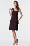 ColsBM Harmony Italian Plum Cute Sheath One Shoulder Sleeveless Knee Length Little Black Dresses