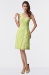 ColsBM Harmony Lime Green Cute Sheath One Shoulder Sleeveless Knee Length Little Black Dresses