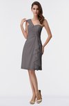 ColsBM Harmony Ridge Grey Cute Sheath One Shoulder Sleeveless Knee Length Little Black Dresses