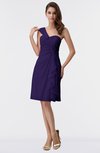 ColsBM Harmony Royal Purple Cute Sheath One Shoulder Sleeveless Knee Length Little Black Dresses