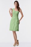 ColsBM Harmony Sage Green Cute Sheath One Shoulder Sleeveless Knee Length Little Black Dresses