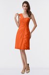 ColsBM Harmony Tangerine Cute Sheath One Shoulder Sleeveless Knee Length Little Black Dresses