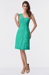ColsBM Harmony Viridian Green Cute Sheath One Shoulder Sleeveless Knee Length Little Black Dresses
