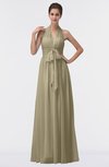 ColsBM Allie Candied Ginger Modest A-line Backless Floor Length Pleated Bridesmaid Dresses