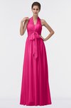 ColsBM Allie Fandango Pink Modest A-line Backless Floor Length Pleated Bridesmaid Dresses