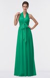 ColsBM Allie Pepper Green Modest A-line Backless Floor Length Pleated Bridesmaid Dresses