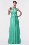 ColsBM Allie Seafoam Green Modest A-line Backless Floor Length Pleated Bridesmaid Dresses