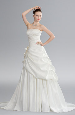 ColsBM Aleah Cream Elegant Garden Full Skirt Strapless Sleeveless Lace up Bridal Gowns