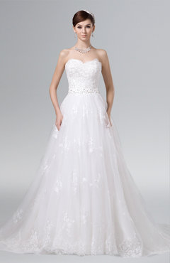 ColsBM Amira Glamorous Outdoor A-line Sweetheart Sleeveless Lace up Chapel Train Plus Size Bridal Gowns