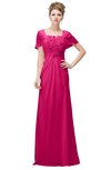 ColsBM Luna Fandango Pink Casual A-line Square Short Sleeve Floor Length Plus Size Bridesmaid Dresses