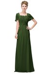 ColsBM Luna Garden Green Casual A-line Square Short Sleeve Floor Length Plus Size Bridesmaid Dresses