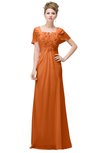 ColsBM Luna Mango Casual A-line Square Short Sleeve Floor Length Plus Size Bridesmaid Dresses