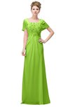 ColsBM Luna Sharp Green Casual A-line Square Short Sleeve Floor Length Plus Size Bridesmaid Dresses