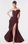 ColsBM Gwen Burgundy Elegant A-line Strapless Sleeveless Backless Floor Length Plus Size Bridesmaid Dresses
