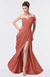 ColsBM Gwen Crabapple Elegant A-line Strapless Sleeveless Backless Floor Length Plus Size Bridesmaid Dresses
