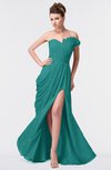 ColsBM Gwen Emerald Green Elegant A-line Strapless Sleeveless Backless Floor Length Plus Size Bridesmaid Dresses