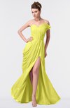 ColsBM Gwen Pale Yellow Elegant A-line Strapless Sleeveless Backless Floor Length Plus Size Bridesmaid Dresses