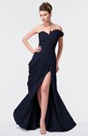 ColsBM Gwen Peacoat Elegant A-line Strapless Sleeveless Backless Floor Length Plus Size Bridesmaid Dresses