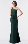 ColsBM Aria Dark Green Classic Trumpet Sleeveless Backless Floor Length Bridesmaid Dresses
