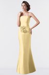 ColsBM Aria Light Yellow Classic Trumpet Sleeveless Backless Floor Length Bridesmaid Dresses