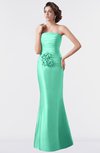 ColsBM Aria Mint Green Classic Trumpet Sleeveless Backless Floor Length Bridesmaid Dresses