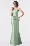 ColsBM Aria Smoke Green Classic Trumpet Sleeveless Backless Floor Length Bridesmaid Dresses