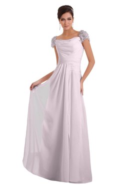 ColsBM Carlee Blush Elegant A-line Wide Square Short Sleeve Appliques Bridesmaid Dresses
