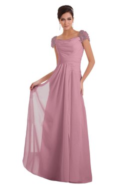 ColsBM Carlee Rosebloom Elegant A-line Wide Square Short Sleeve Appliques Bridesmaid Dresses