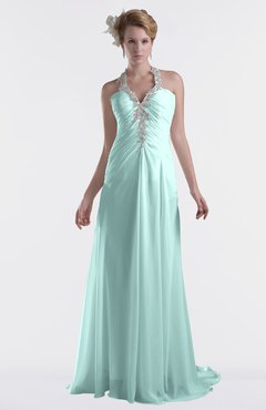 ColsBM Eden Blue Glass Cinderella A-line Sweetheart Sleeveless Criss-cross Straps Brush Train Plus Size Bridesmaid Dresses