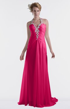 ColsBM Eden Fuschia Cinderella A-line Sweetheart Sleeveless Criss-cross Straps Brush Train Plus Size Bridesmaid Dresses