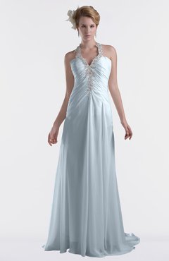 ColsBM Eden Illusion Blue Cinderella A-line Sweetheart Sleeveless Criss-cross Straps Brush Train Plus Size Bridesmaid Dresses