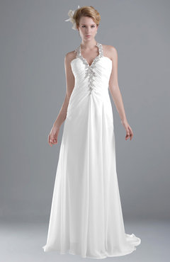 ColsBM Eden White Cinderella A-line Sweetheart Sleeveless Criss-cross Straps Brush Train Plus Size Bridesmaid Dresses