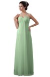 ColsBM Erin Light Green Informal A-line Spaghetti Sleeveless Floor Length Ruching Plus Size Bridesmaid Dresses