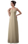 ColsBM Erin Novelle Peach Informal A-line Spaghetti Sleeveless Floor Length Ruching Plus Size Bridesmaid Dresses