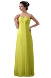 ColsBM Erin Pale Yellow Informal A-line Spaghetti Sleeveless Floor Length Ruching Plus Size Bridesmaid Dresses