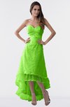 ColsBM Isabel Classic Green Simple A-line Zipper Tea Length Paillette Plus Size Bridesmaid Dresses
