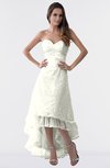 ColsBM Isabel Cream Simple A-line Zipper Tea Length Paillette Plus Size Bridesmaid Dresses