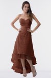 ColsBM Isabel Ketchup Simple A-line Zipper Tea Length Paillette Plus Size Bridesmaid Dresses
