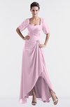 ColsBM Emilia Fairy Tale Modest Sweetheart Short Sleeve Zip up Floor Length Plus Size Bridesmaid Dresses