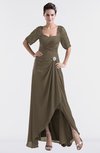 ColsBM Emilia Otter Modest Sweetheart Short Sleeve Zip up Floor Length Plus Size Bridesmaid Dresses