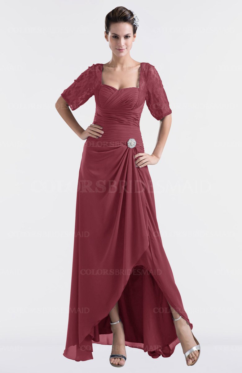 plus size wine red bridesmaid dresses