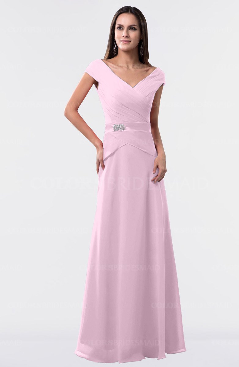 Baby Pink Bridesmaid Dresses Blush Pink Chiffon Light Pink Bridesmaids  Short Bridesmaid Dresses